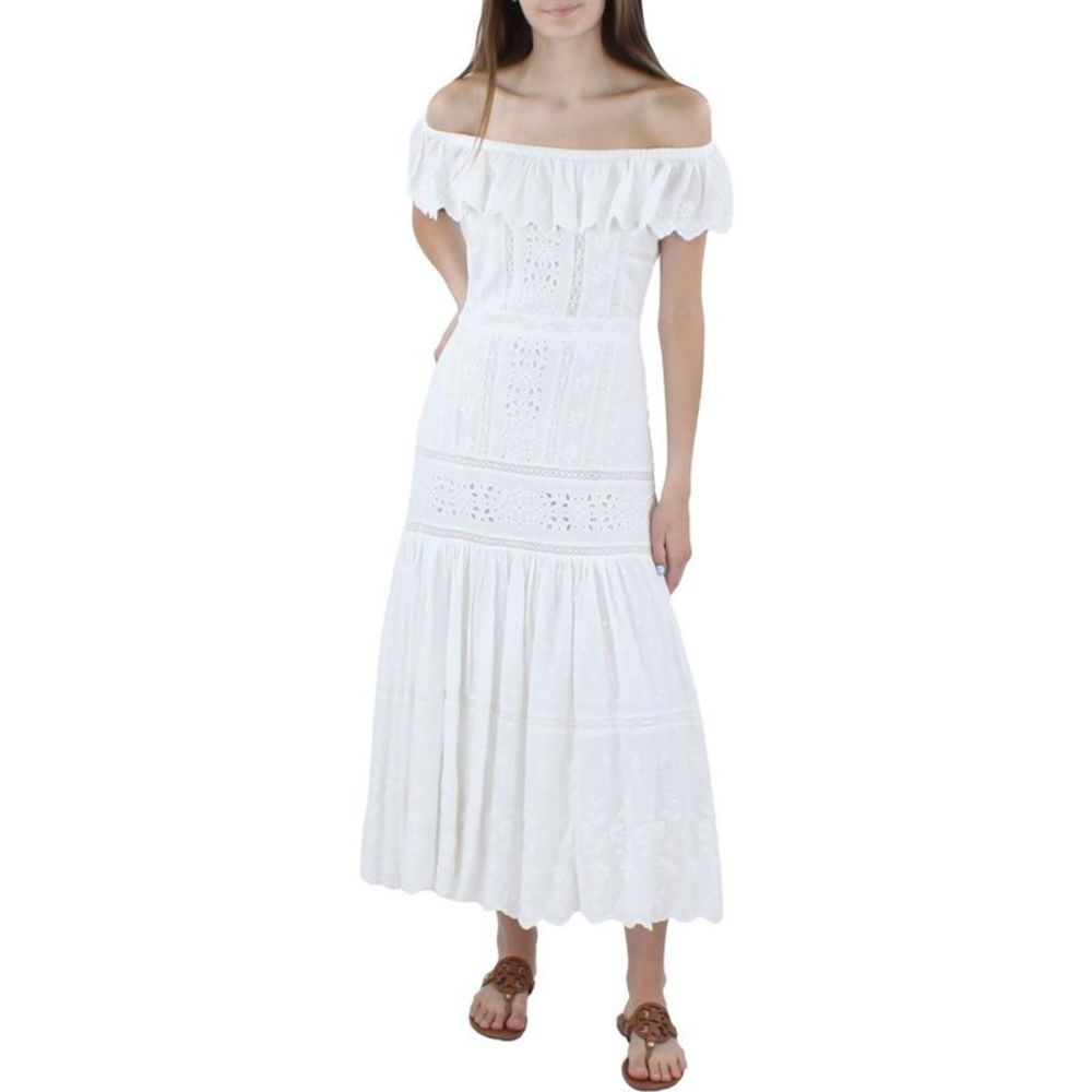 Lauren Ralph Lauren White Lace Maxi Dress